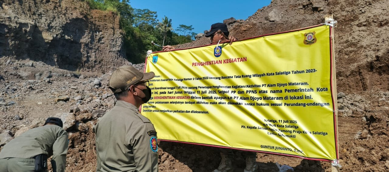 Penambangan Diduga Ilegal di Warak Resmi Dihentikan, Pemkot Salatiga Tegaskan Penegakan Perda Tata Ruang