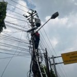PLN Icon Plus Tertibkan Kabel Optik di Sekitar Alun-Alun Sragen